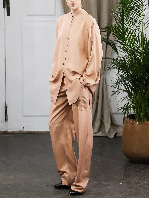 Cozy Fashion Round Neck Shirt Trousers Loose Suit