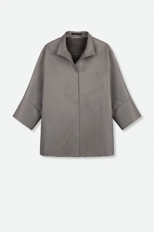 Soft Layers MARGOT TIE JACKET IN LEATHER