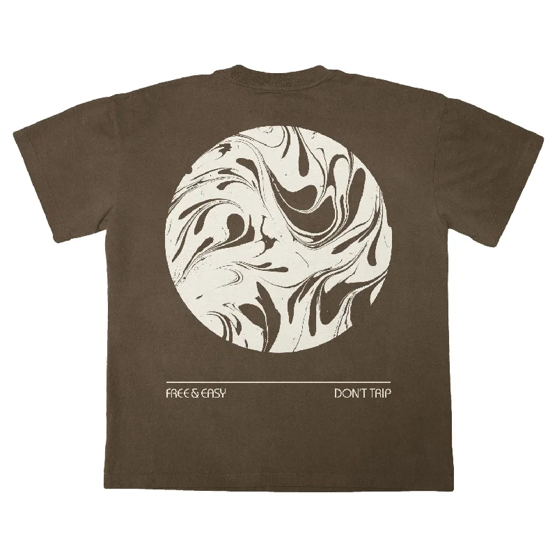 Relaxed Fit Wear Free and Easy Premium Marble Boxy T-Shirt