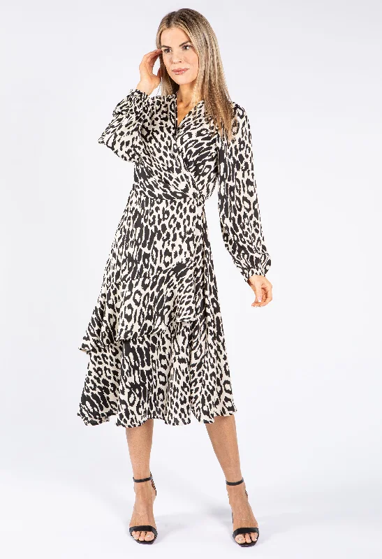 Soft Casuals Leopard Wrap Dress