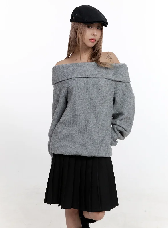 Casual Fit Off Shoulder Solid Top  CN425
