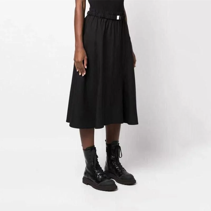 Summer Comfort Elegant Wool Midi Skirt for Women