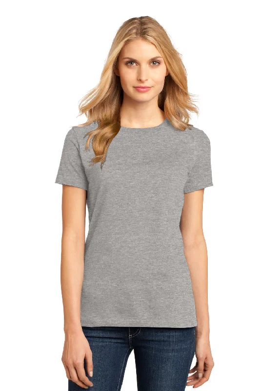 Soft Layers District Womens Perfect Weight Short Sleeve Crewneck T-Shirt - Heather Steel Grey Soft Layers District Womens Perfect Weight Short Sleeve Crewneck T-Shirt - Heather Steel Grey
