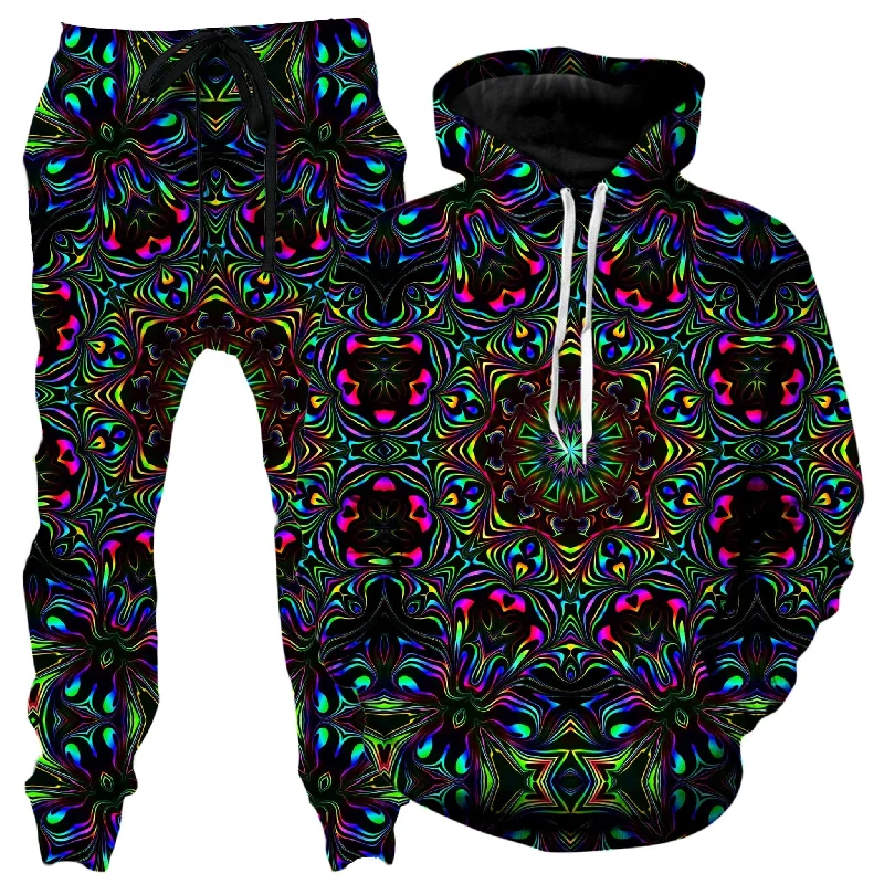 Layered Comfort Kaleidoscope Eyes Hoodie and Joggers Combo