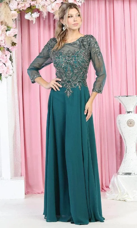 Classic Comfort May Queen MQ1929 - Quarter Sleeve Sweetheart A Evening Dress