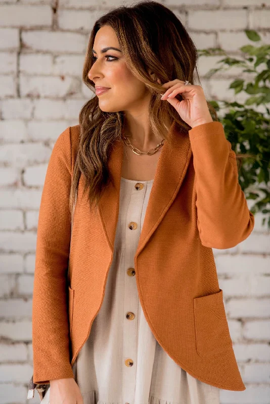 Simple Comfort Woven Pocket Blazer