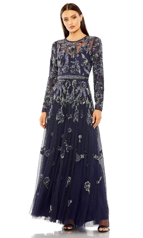 Trendy Dresses Mac Duggal 10013 - Long Sleeve Illusion Dress