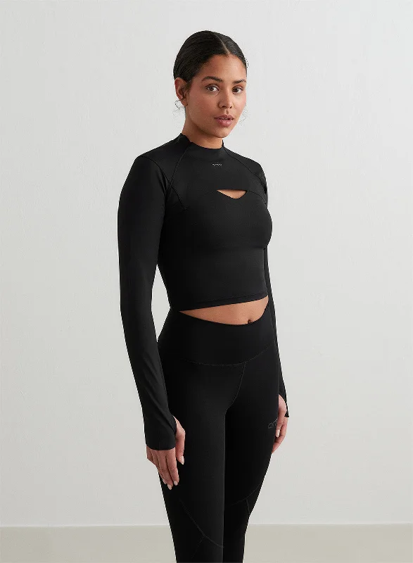 Versatile Casuals Black Sculpting Long Sleeve Bolero