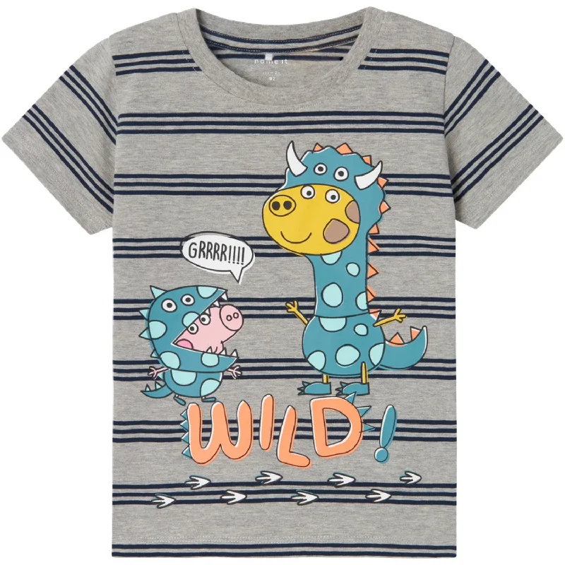 Relaxed Fashion Name It Grey Melange Afaf Gurli Gris T-Shirt