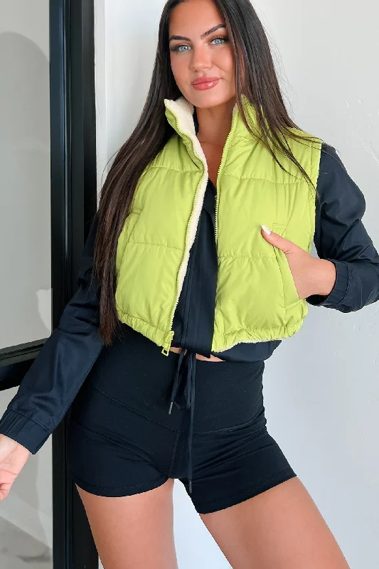 Urban Comfort Lifelong Memories Reversible Puffer Vest (Lime)