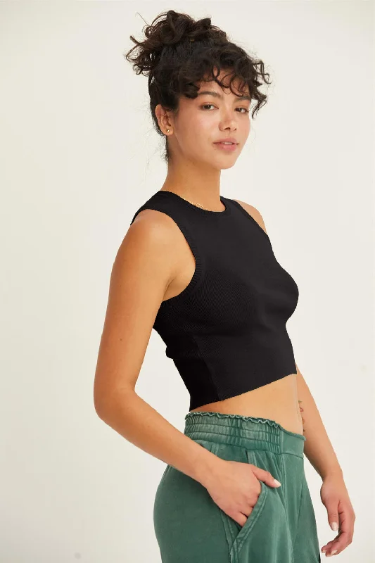 Comfortable Jackets HYFVE Ribbed Knit Cropped Tank