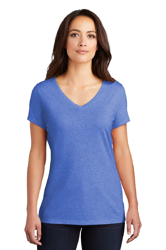 Comfortable Tops District Womens Perfect Tri Short Sleeve V-Neck T-Shirt - Royal Blue Frost Comfortable Tops District Womens Perfect Tri Short Sleeve V-Neck T-Shirt - Royal Blue Frost