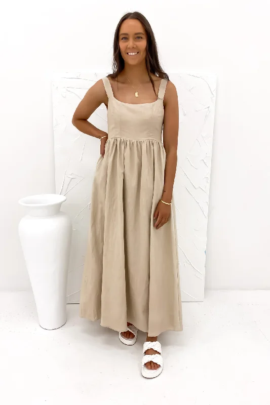 Cozy Outfit Mabel Maxi Dress Beige