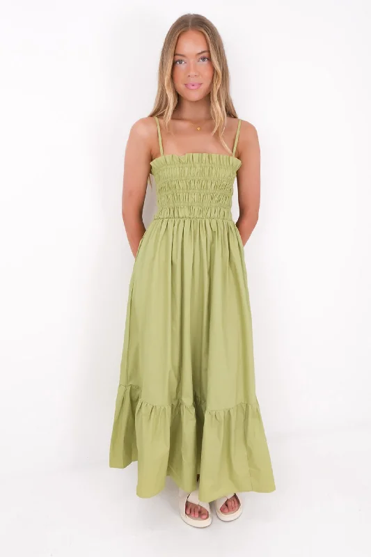 Soft Textures Colette Midi Dress Sage