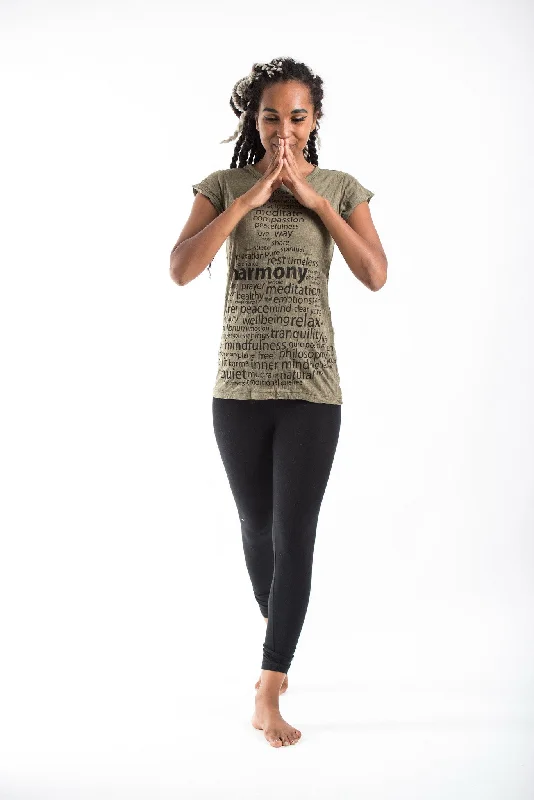 Casual Fit Womens Harmony T-Shirt in Green