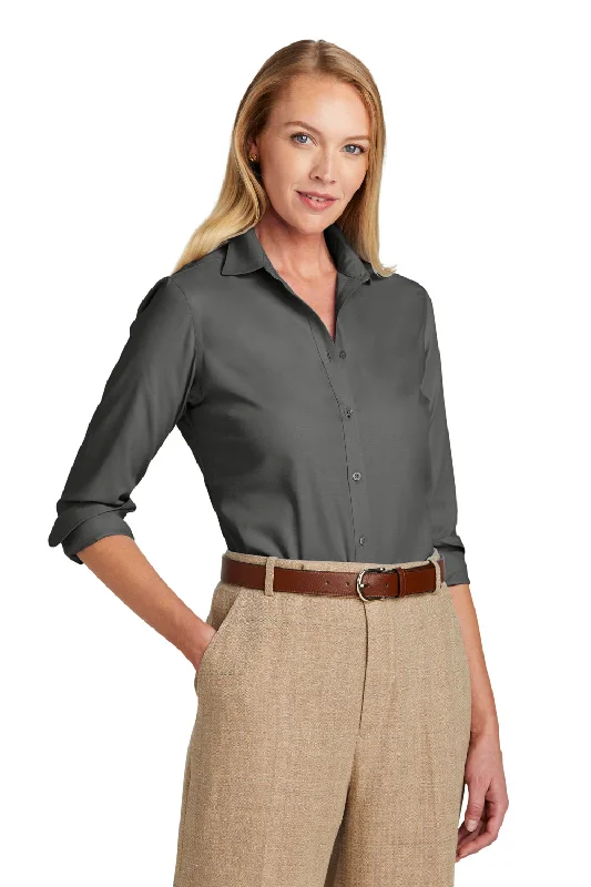 Sporty Wear Brooks Brothers Womens Wrinkle Resistant Nailhead Long Sleeve Button Down Shirt - Deep Black Sporty Wear Brooks Brothers Womens Wrinkle Resistant Nailhead Long Sleeve Button Down Shirt - Deep Black