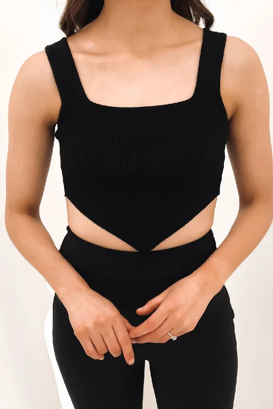 Breezy Comfort Elsa Singlet Black