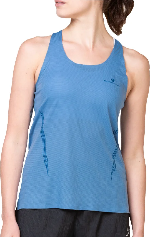 Cozy Fashion Ronhill Tech Race Womens Running Vest Tank Top - Blue