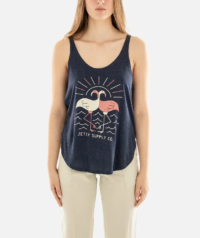 Effortless Elegance Women's Flamingo Tank Top