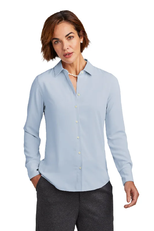 Light Comfort Brooks Brothers Womens Satin Anti Static Long Sleeve Button Down Shirt - Heritage Blue Light Comfort Brooks Brothers Womens Satin Anti Static Long Sleeve Button Down Shirt - Heritage Blue
