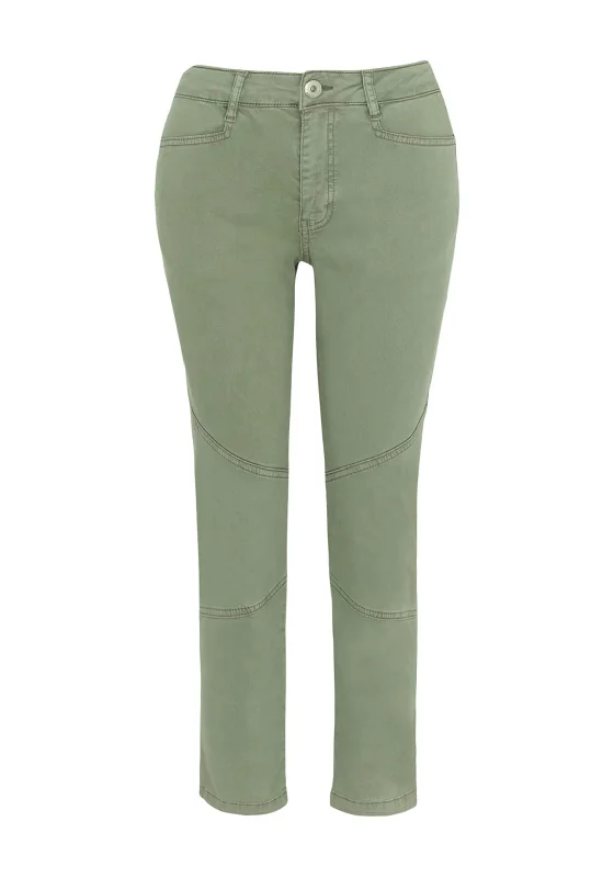 Soft Comfort Dolcezza Cropped Jeans, Khaki Green