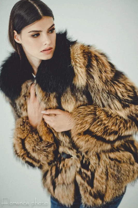Cozy Knits Sale Raccoon Fur Winter Jacket