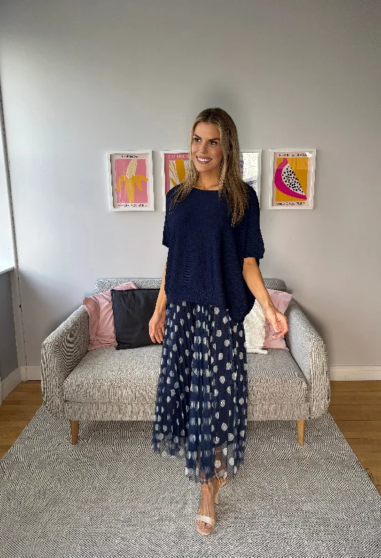 Elegant Wear 2 Piece Polka Dot Dress