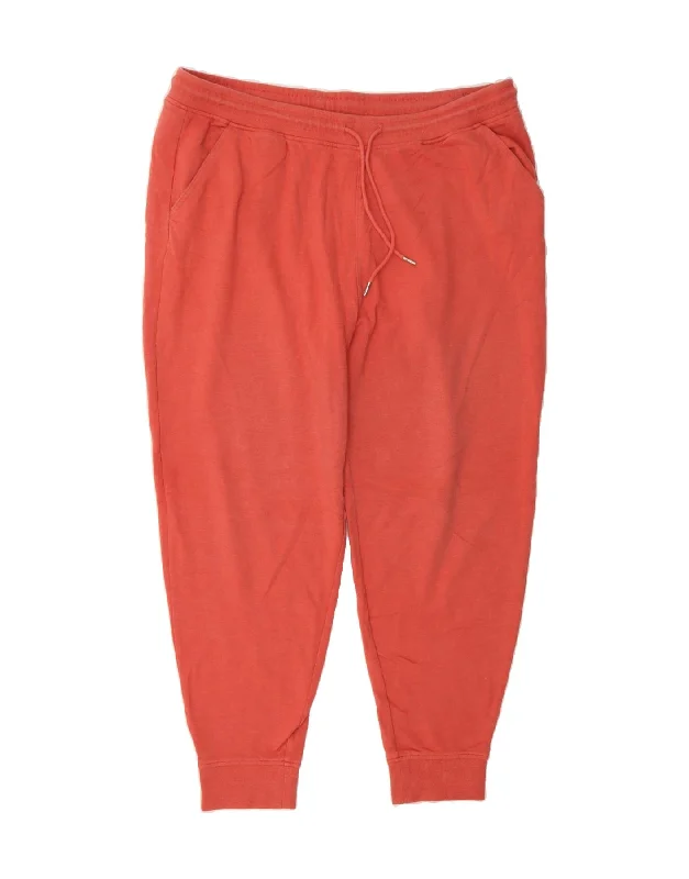 Comfy Chic Wear EDDIE BAUER Womens Tracksuit Trousers Joggers UK 18 XL  Red Cotton