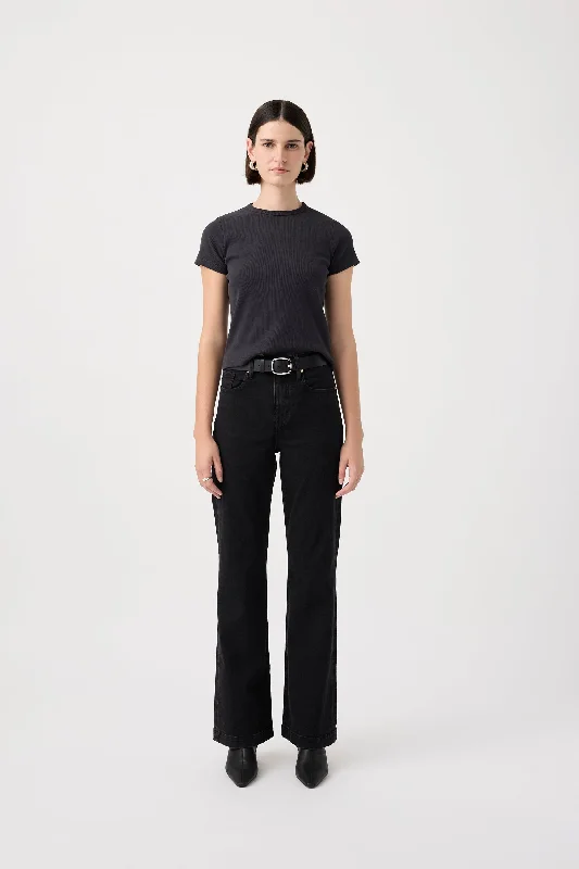 Light Comfort Farrah High Flare Jean Black