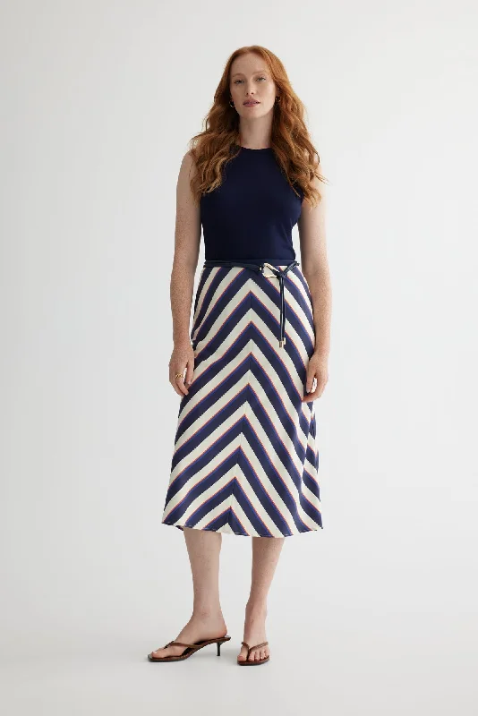 Everyday Outfits Printed stripe skirt