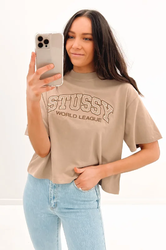 Relaxed Tops World League Boxy Tee Smoke