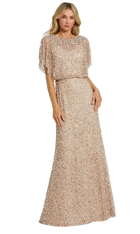 Everyday Comfort Mac Duggal 14523 - Beaded Mesh Evening Dress