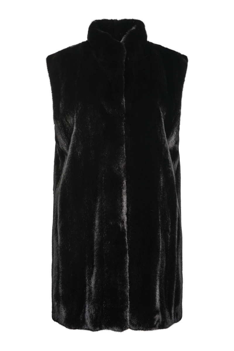 Soft Looks Classic Plus Size Vertical Mink Vest