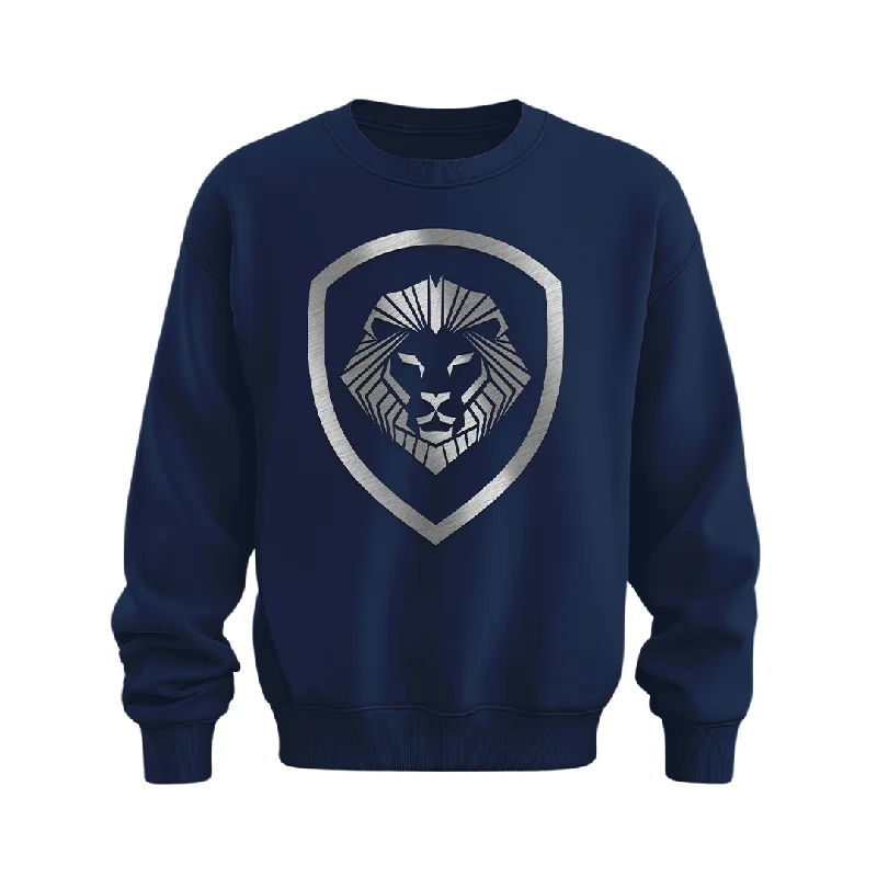Comfortable Fashion Valuetainment Blue Raised Print Performance Crewneck Sweatshirt
