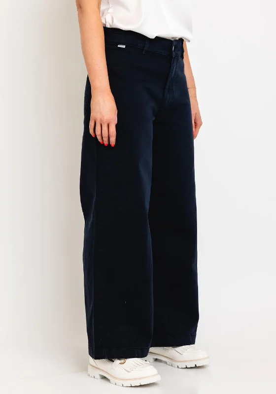 Comfortable Jeans Pepe Jeans Tania Wide Leg Jeans, Navy