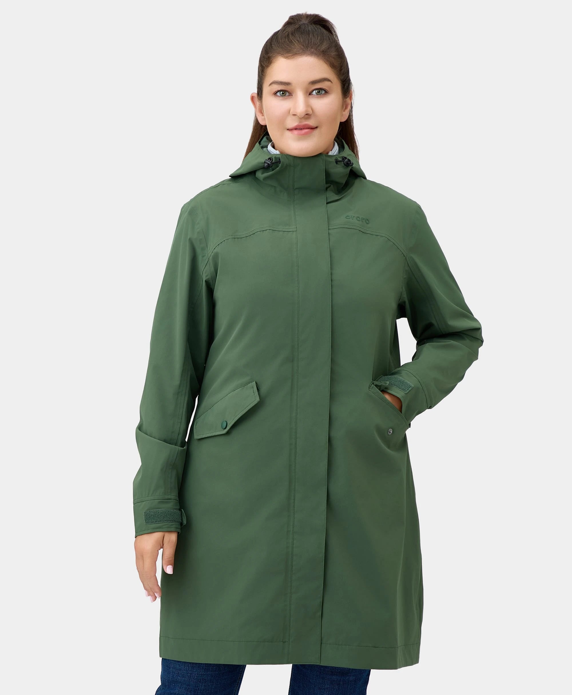 Stylish Jackets Downtown Women's Heated Rain Trench