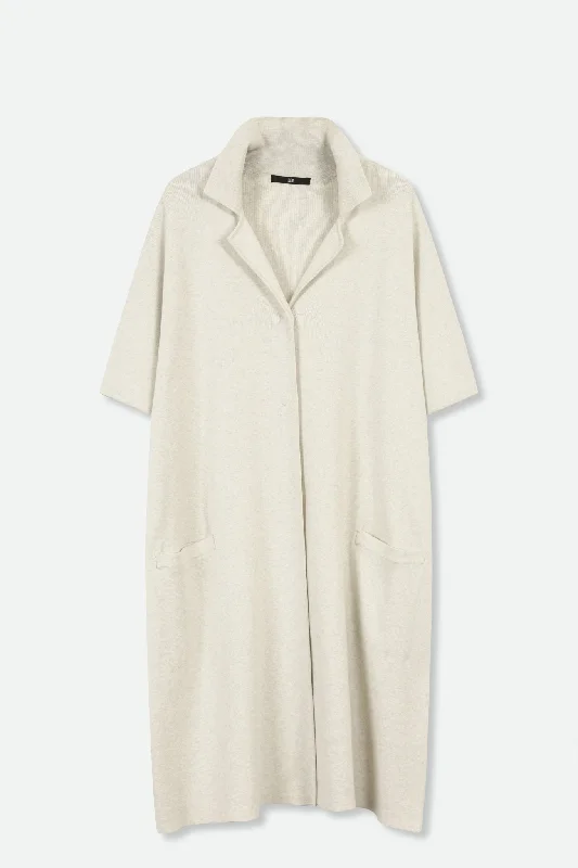Comfortable Dresses CLEO COAT IN KNIT PIMA COTTON IN HEATHER