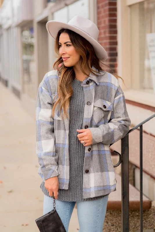 Soft Feel Bonfire Ready Plaid Shacket