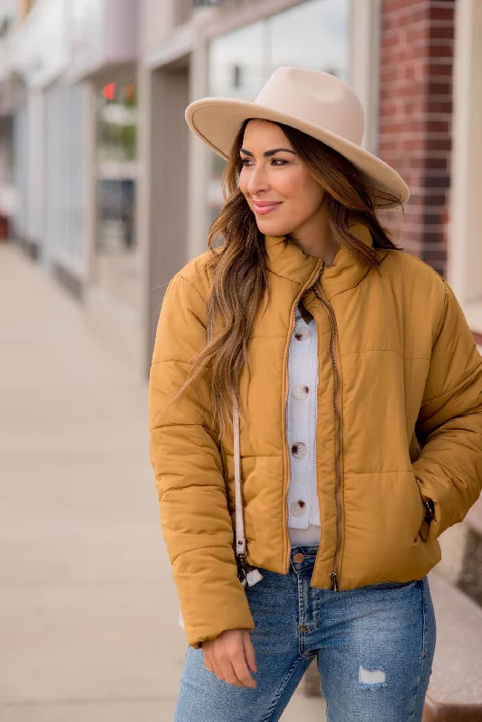 Everyday Style Cropped Puffer Jacket