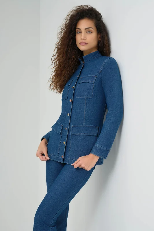 Relaxed Fit Wear Luvan Performance Denim Utility Jacket