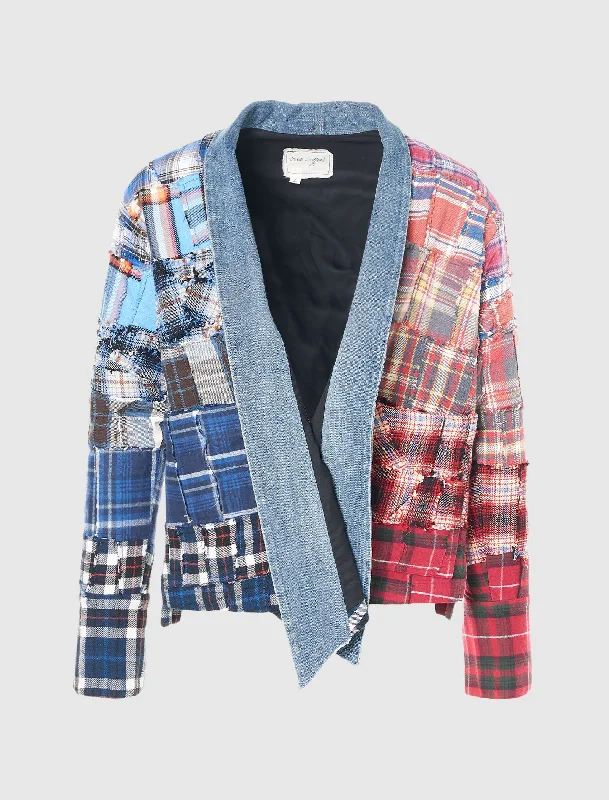 Cozy Pants PLAID GRADIANT GL1 CARDIGAN