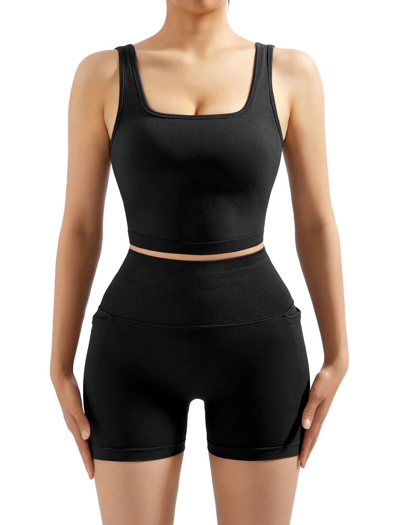 Cozy Footwear SUUKSESS Women 2 Piece Seamless Ribbed Workout Sets With Zip Up Jacket High Waisted Gym Yoga Leggings