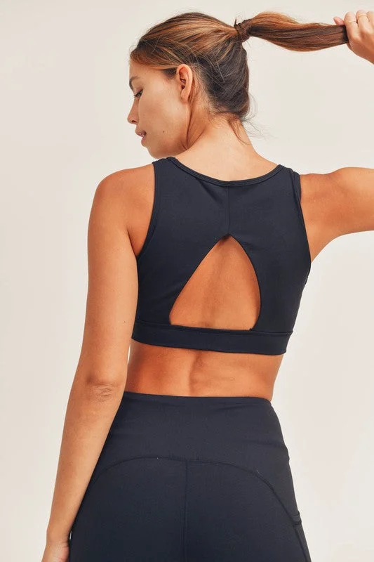 Easy Comfort Style Blindsided Cut Out Sports Bra