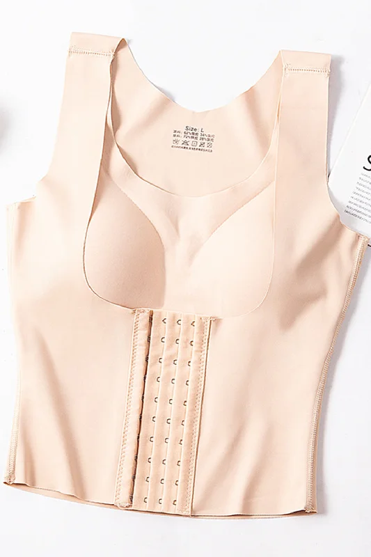 Relaxed Chic Basic Bae Scoop Neck Shapewear Tank with Removable Paddings