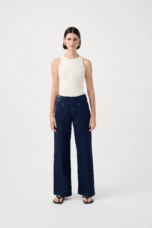 Comfy Chic Wear Marley Mid Wide Leg Jean