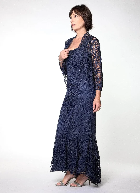 Soft Textures Soulmates D9120 - Sleeveless Lace Evening Dress