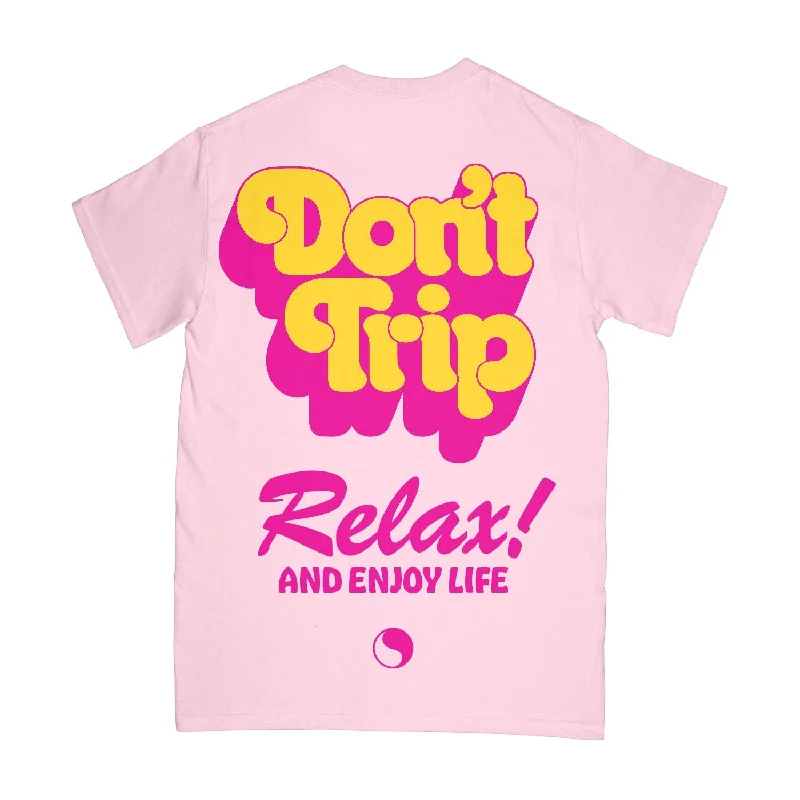 Cozy Fashion Free and Easy Pink Double Bubble Trip T-Shirt