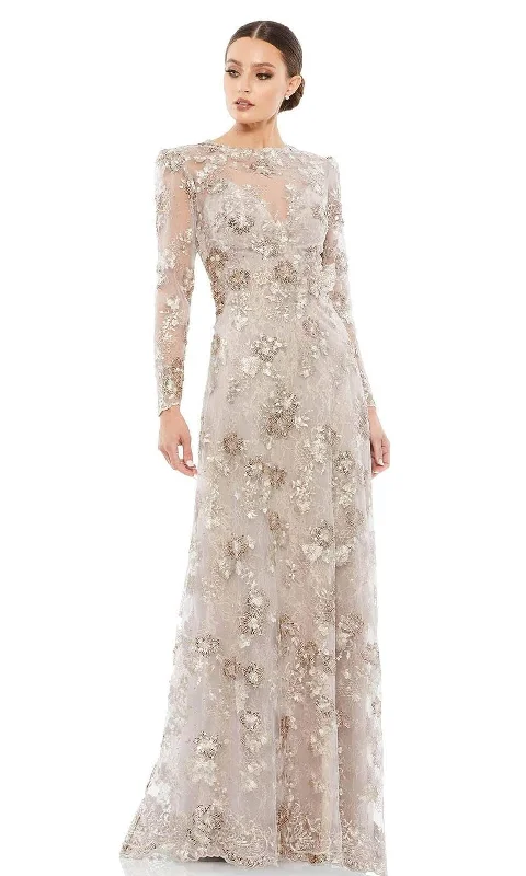 Effortless Dressing Mac Duggal Evening - 67875D Illusion Jewel A-Line Evening Dress
