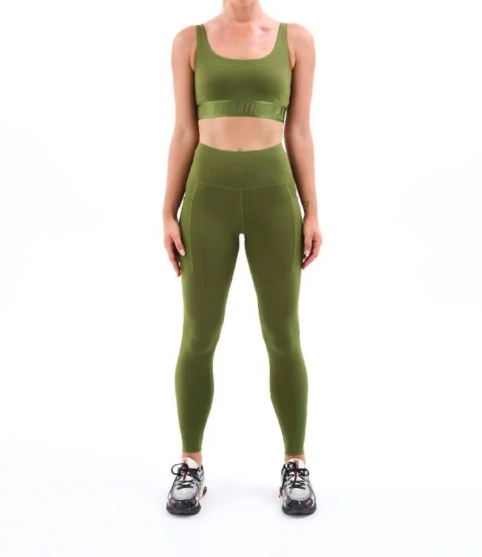 Modern Chic Recalibrate Legging In Pesto