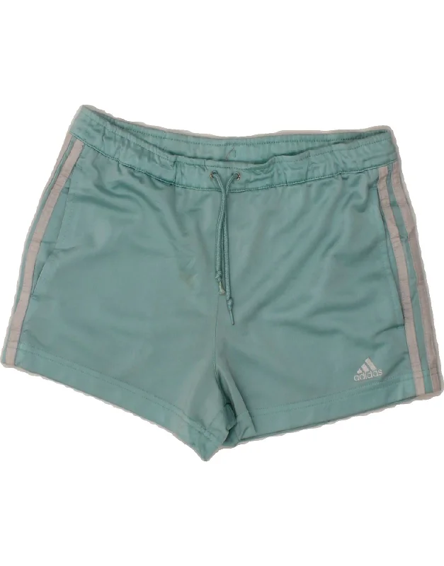 Summer Comfort ADIDAS Womens Sport Shorts UK 10 Small Blue Polyester